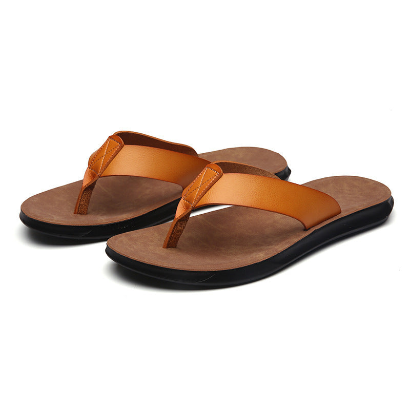 Casual Outdoor Breathable Slippers Cross-border Plus Size Soft Bottom Flip-flops Beach Shoes