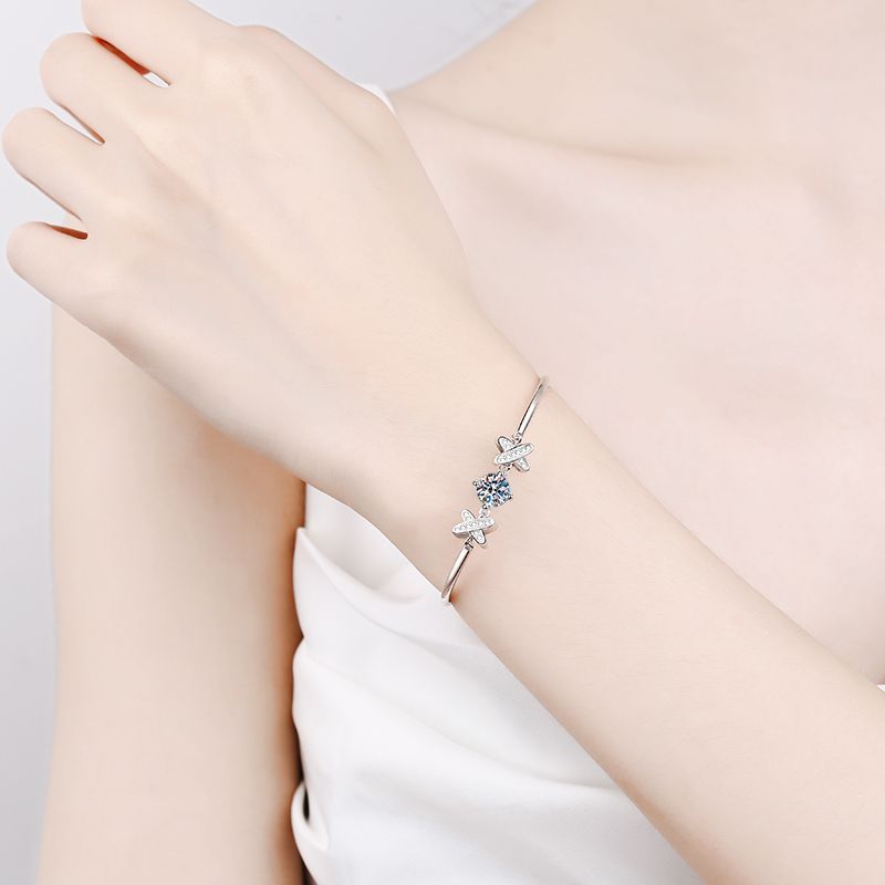 925 Silver Bracelet Classic Style Bow Bracelet