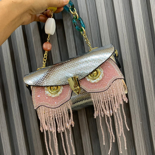 Women's Fashion Owl Underarm Shoulder Bag