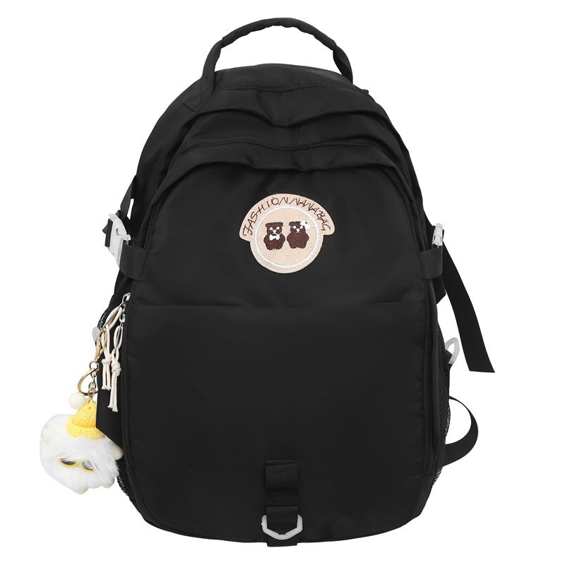 Junior High School Student Bear Schoolbag Good-looking Korean Female Travel Backpack