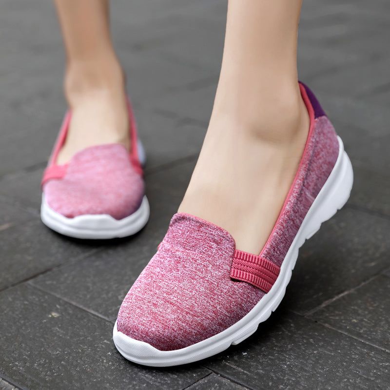 Soft Mesh Shoes Breathable Slip On Lazy Shoes Loafers Women