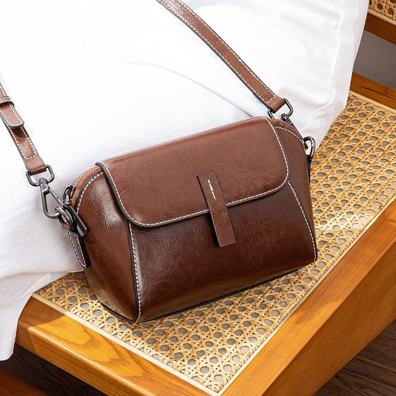 Versatile Fashion Genuine Leather Mobile Phone Bag