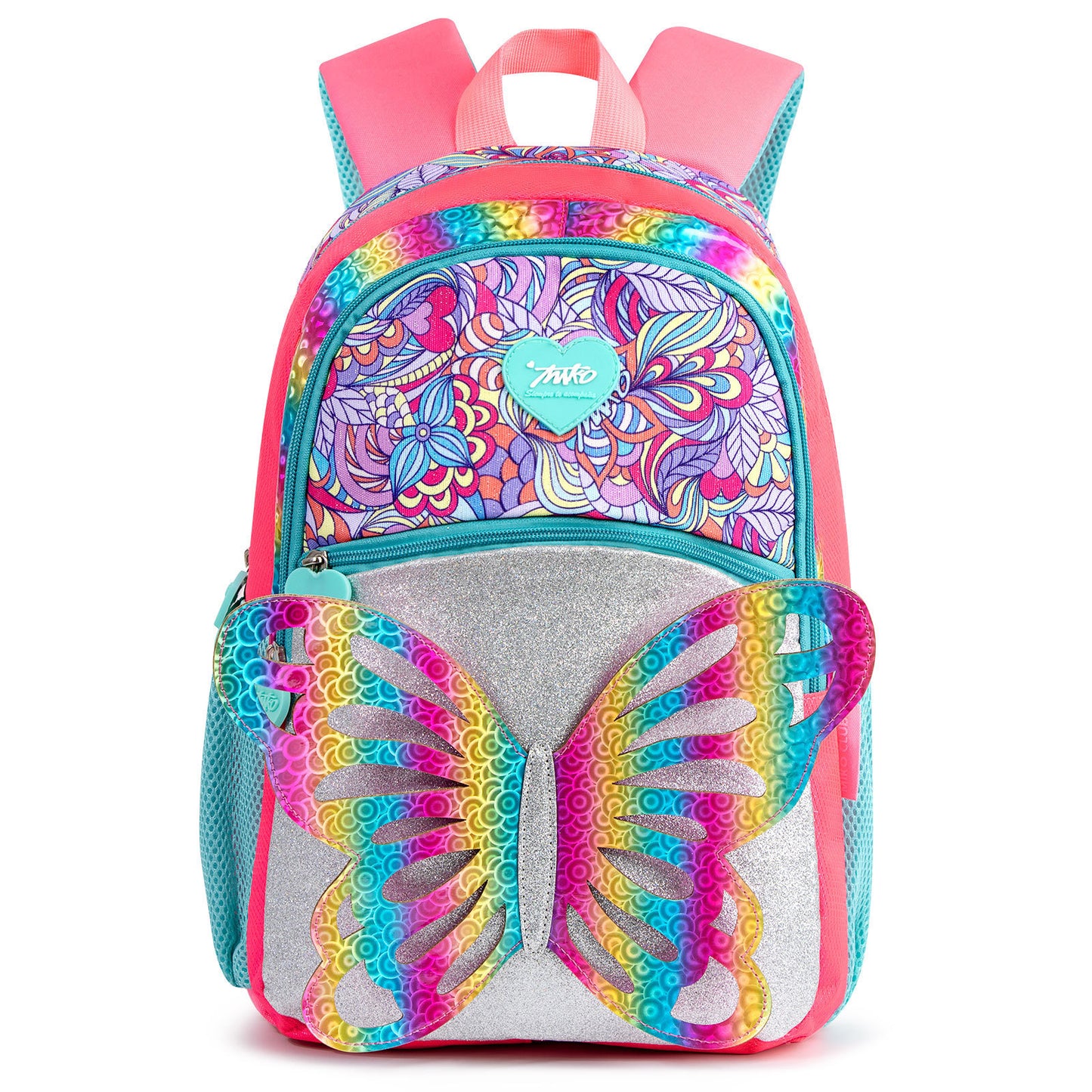 3D Rainbow Butterfly Cute Color Primary School Girls Backpack