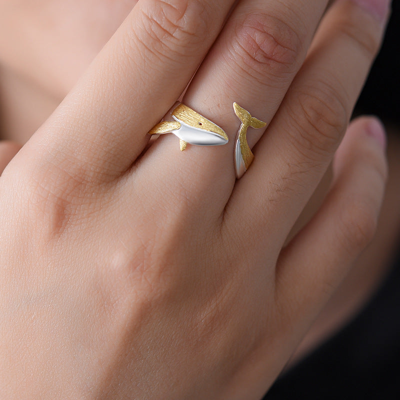 Women's Fashion Artistic Vintage Whale Ring