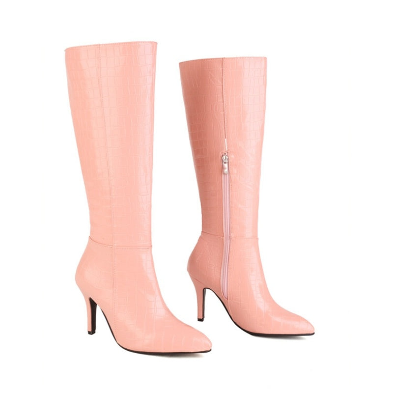 European And American Pointed Thin Heel Super High Boots