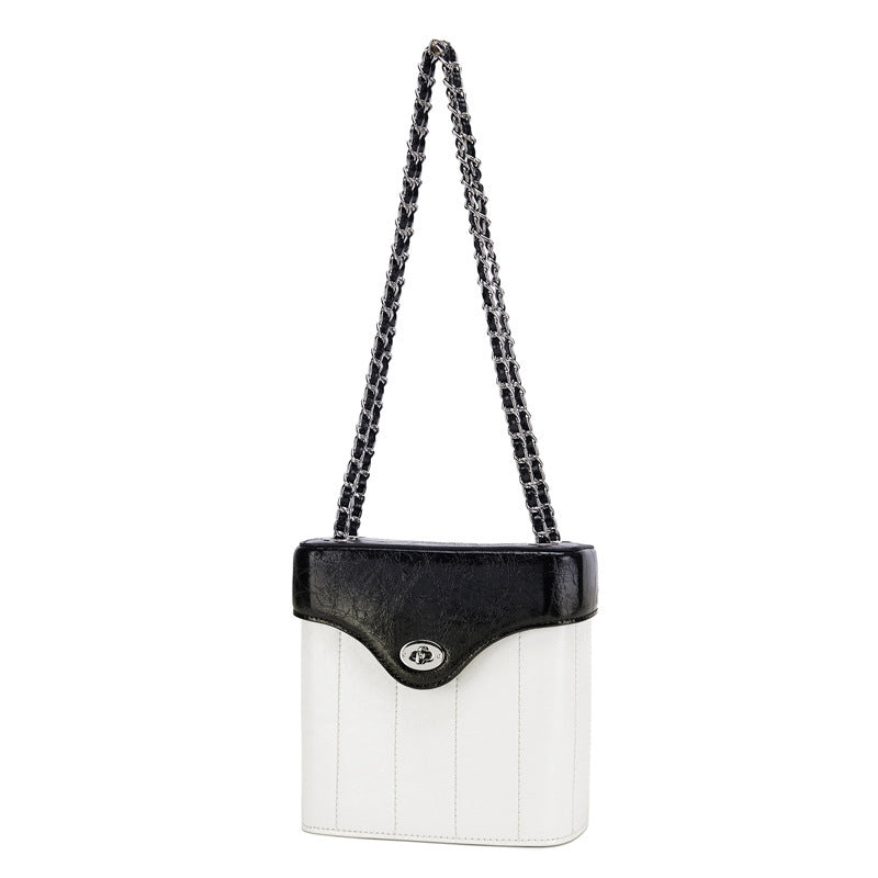 Chain Genuine Leather Bag Women's Crossbody Small Square Bag