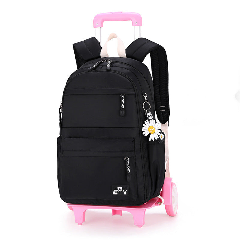 Women's Fashion Simple Trolley Schoolbag Backpack