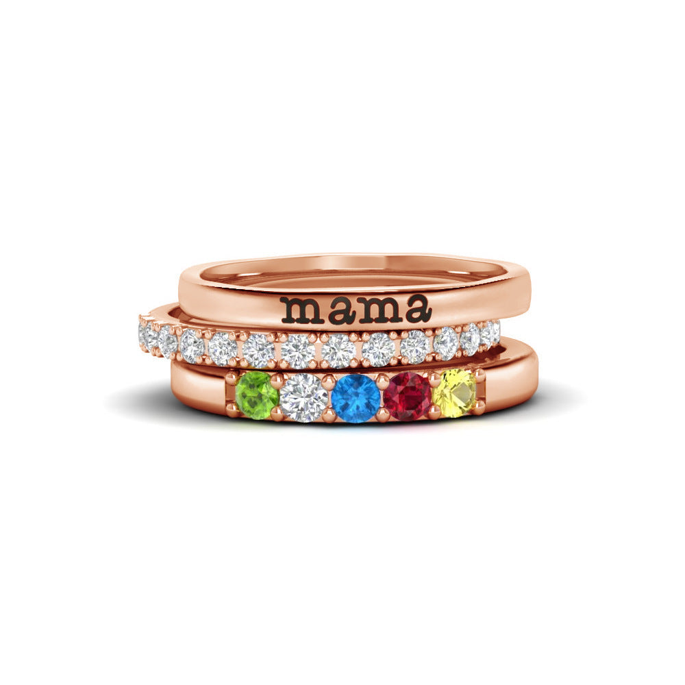 December Birthstone Mother's Day Ring