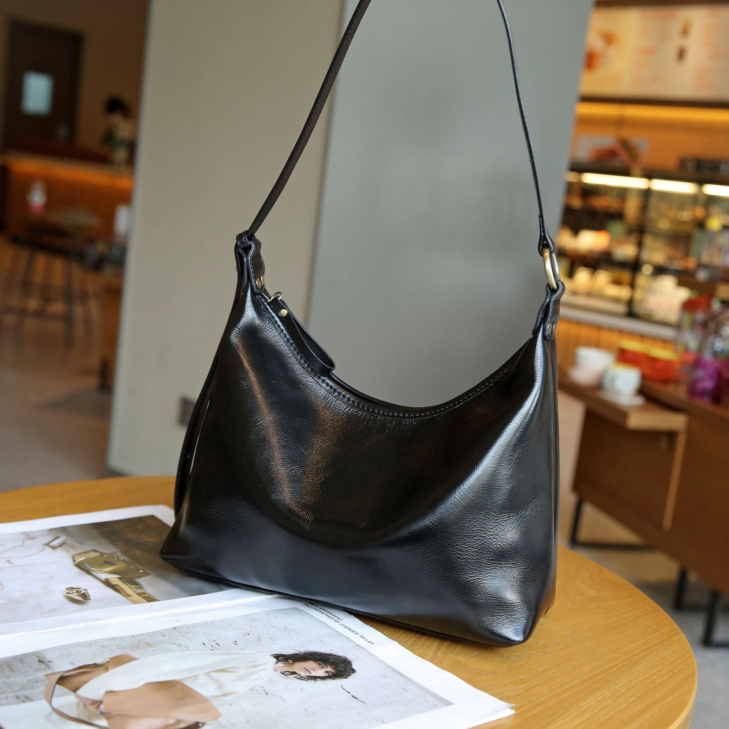 Vegetable Tanned Full-grain Leather Cowhide Minority All-match Women's Bag