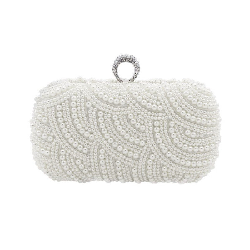 New Fashion Ring Diamond Pearl Banquet Bag