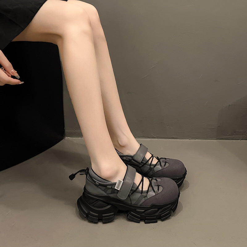 Women's Retro Platform Leather Shoes