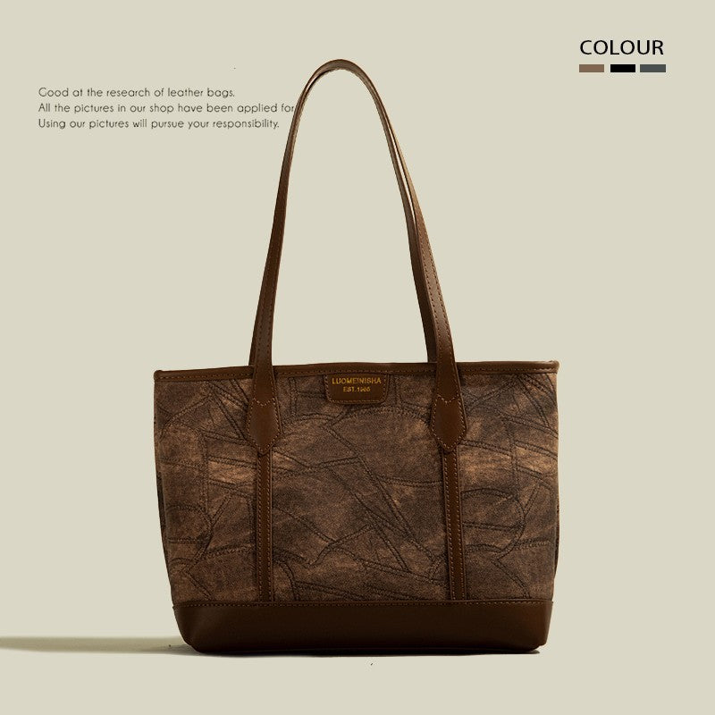 Large Capacity Rhombus Simple Tote Bag Women