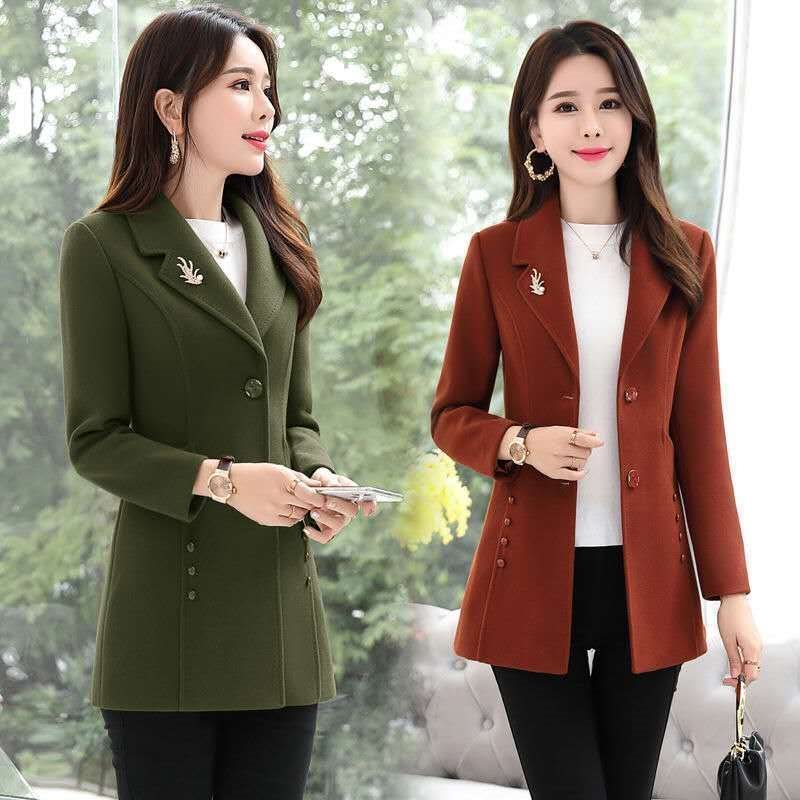 Woolen Coat Women's Short Slim Fit Slimming