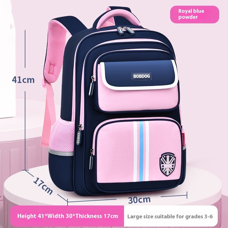 Mochila ligera impermeable para niños de 1.º a 3.º grado, con protección para la columna vertebral y alivio de la carga, para mujer