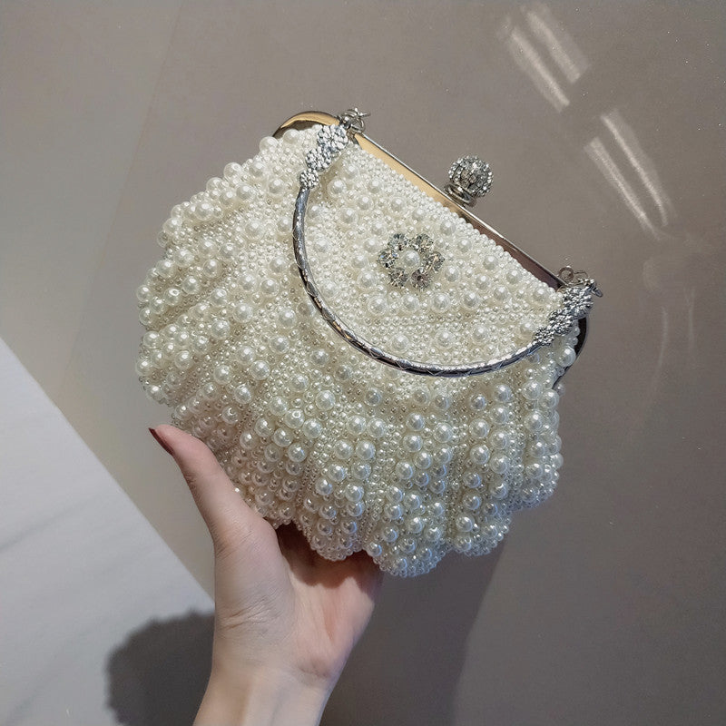 Women's Sweet Lady Pearl Dinner Clutch Bag