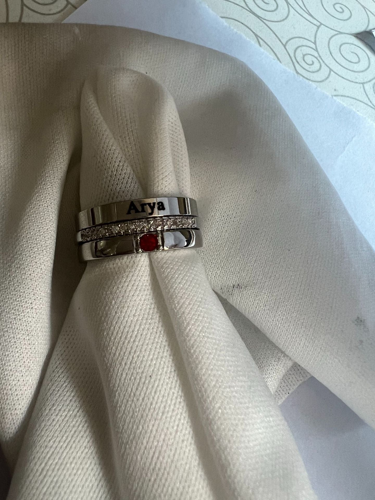 Anillo para el Día de la Madre con piedra natal de diciembre