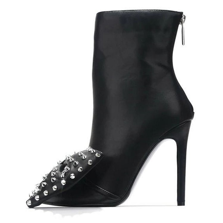 Catwalk Stiletto Heel Ankle Boots Bow