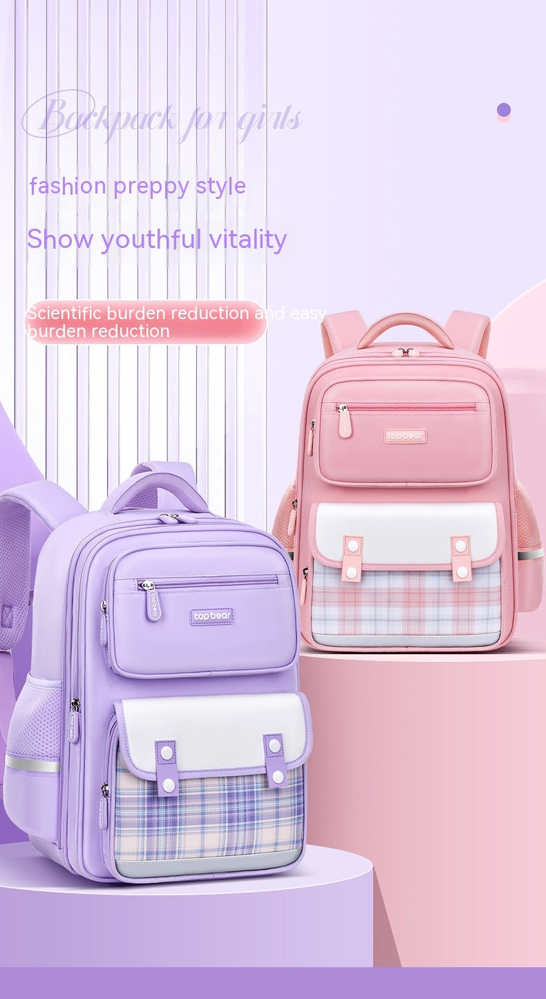 Large Capacity Cute Backpack Spine Protection And Burden Reduction