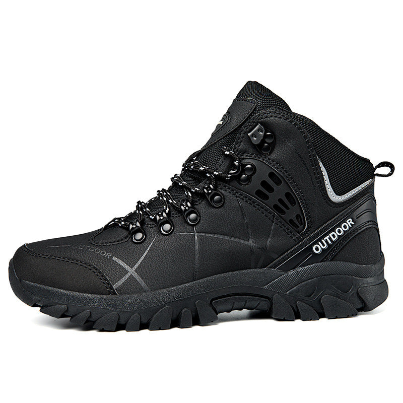 Plus Size Outdoor High-top Hiking Shoes Lace-up