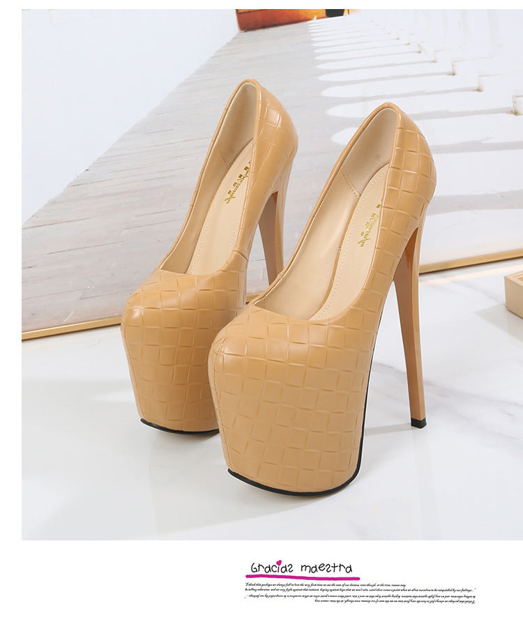 European And American Artificial PU High Heels Stiletto Heel