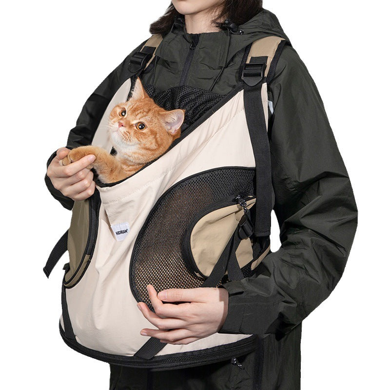 Cat Backpack Pet Front Breathable Canvas Bag