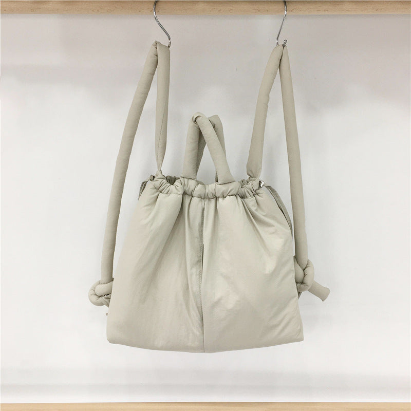 Large Capacity Clip Cotton Jacket Shoulder Tote Bag