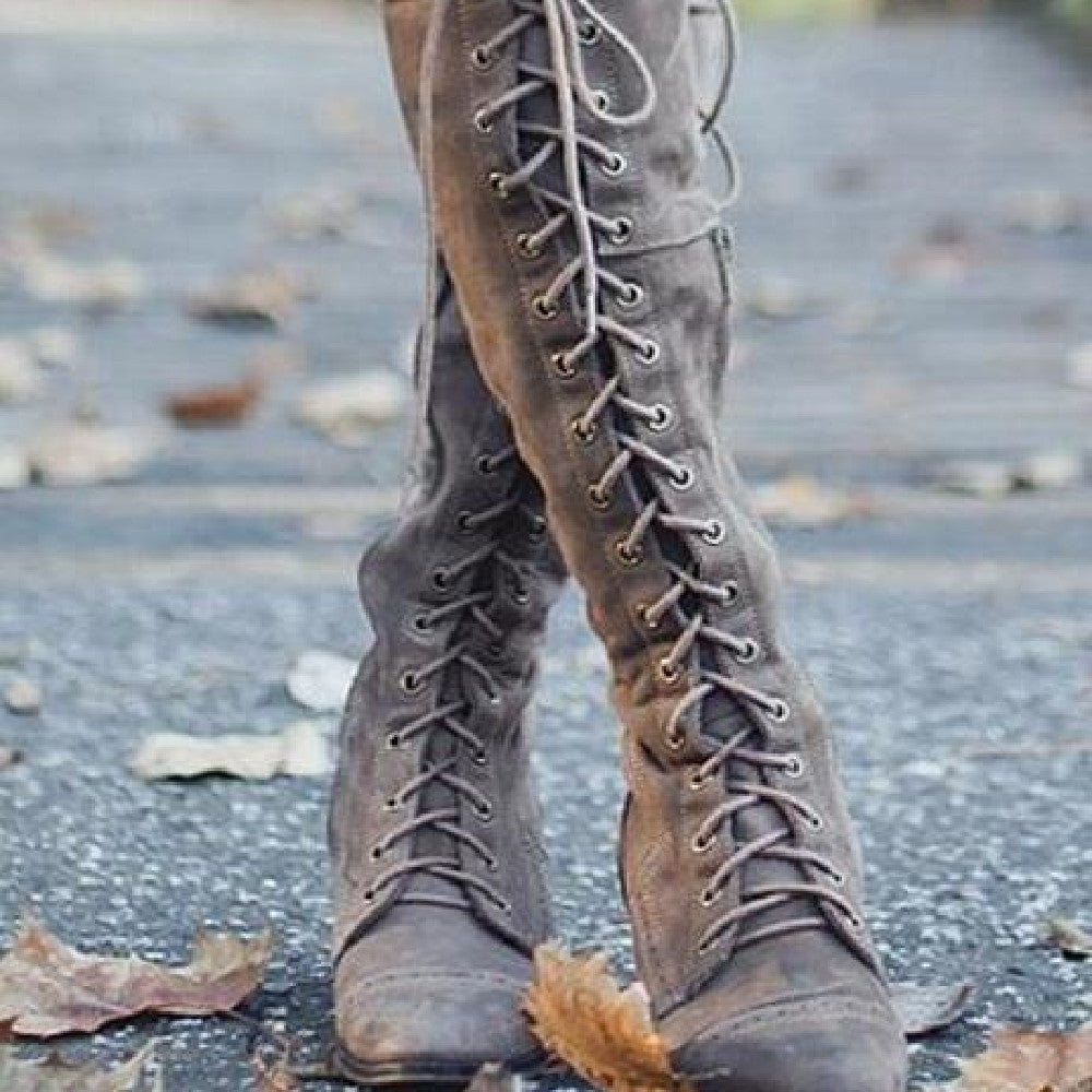 Botas casuales con remaches de moda para mujer