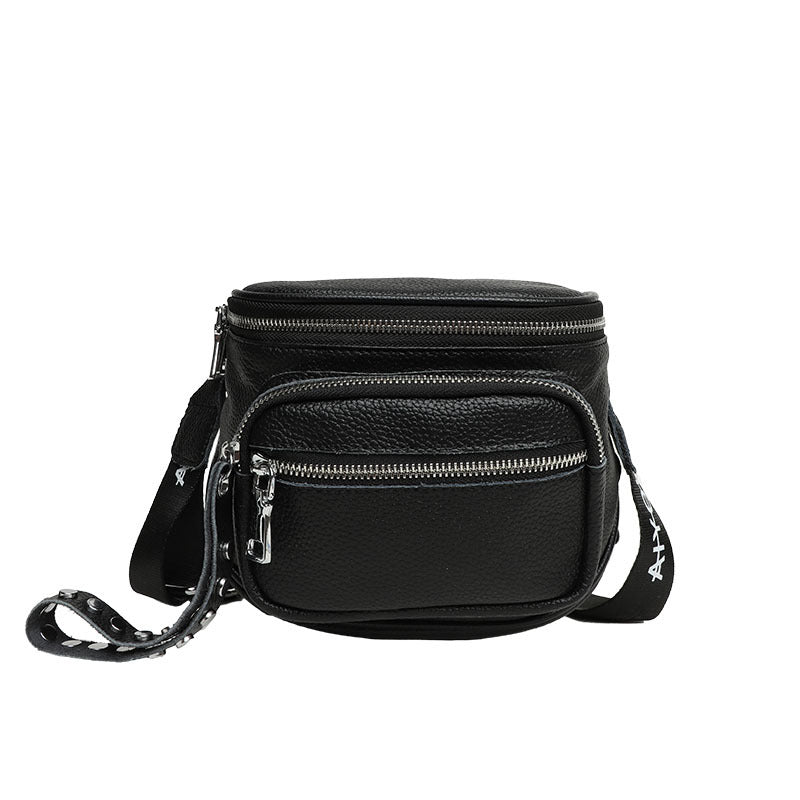 Bolso pequeño de piel suave con capa superior de piel para mujer de Niche