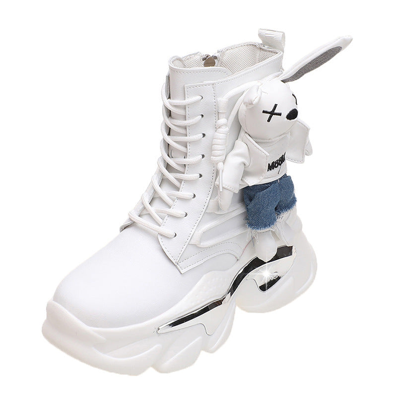 Biker Women's Boots Cartoon High Tops