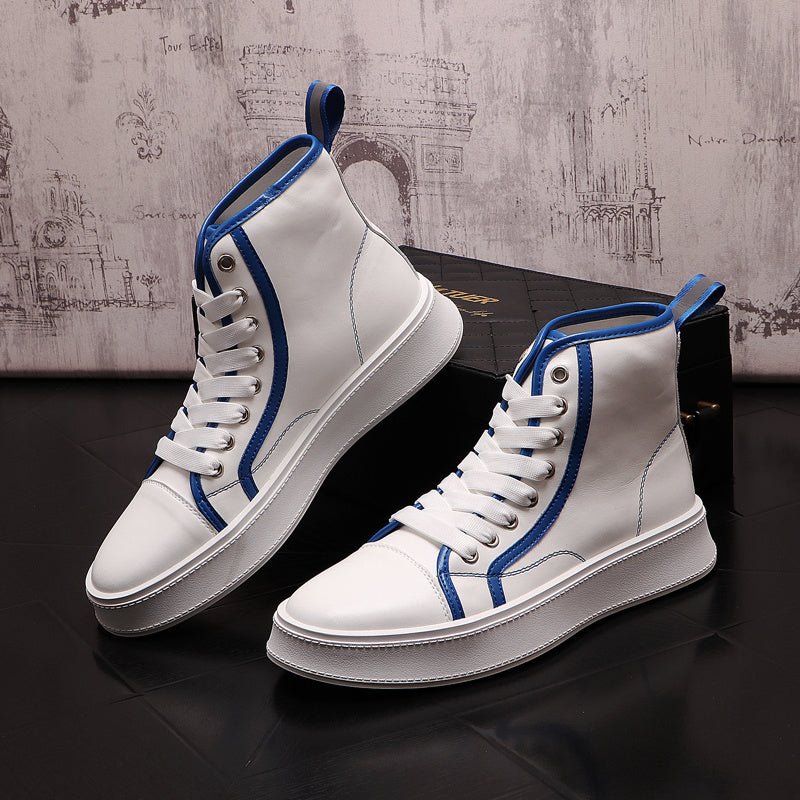 White High Top Board Shoes Men's Net Red Ins