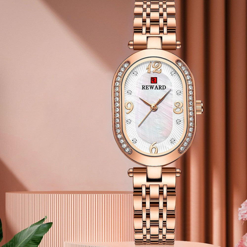 Elegant Lady Watch With Diamonds