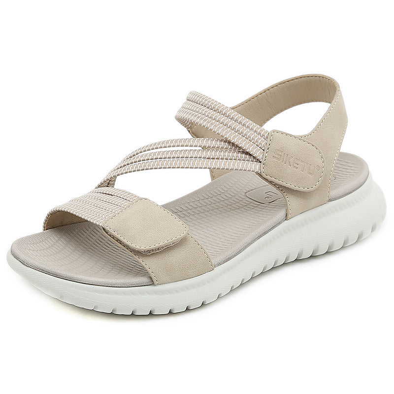 Sandalias elásticas cómodas de estilo deportivo para mujer, de talla grande