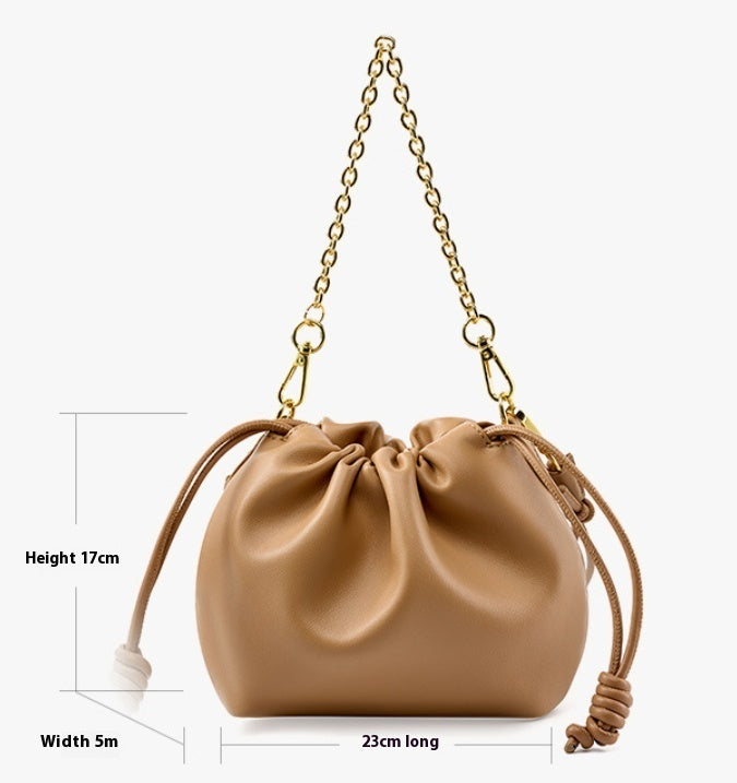 Women's Fashion Bucket All-match Leather Bag