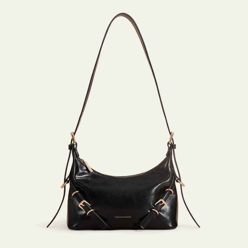 Bolso bandolera de mujer estilo primaveral que combina con todo, bolso de mano para debajo del brazo, avanzado y exquisito