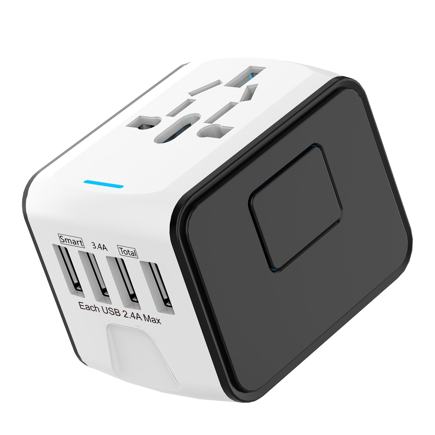 Convertidor USB de 4 puertos de carga multifuncional para viajes