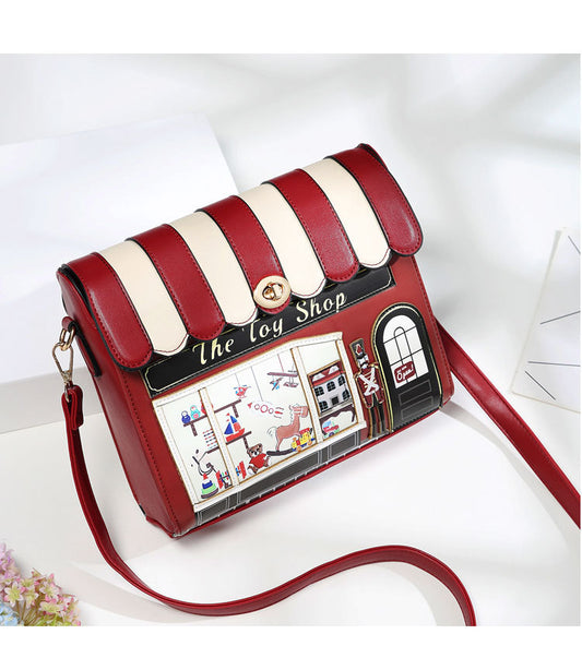 Women Personalized Parquet Small Square Contrast Color Bag