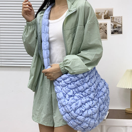 Bolso bandolera plisado Cloud para mujer, gran capacidad, ligero