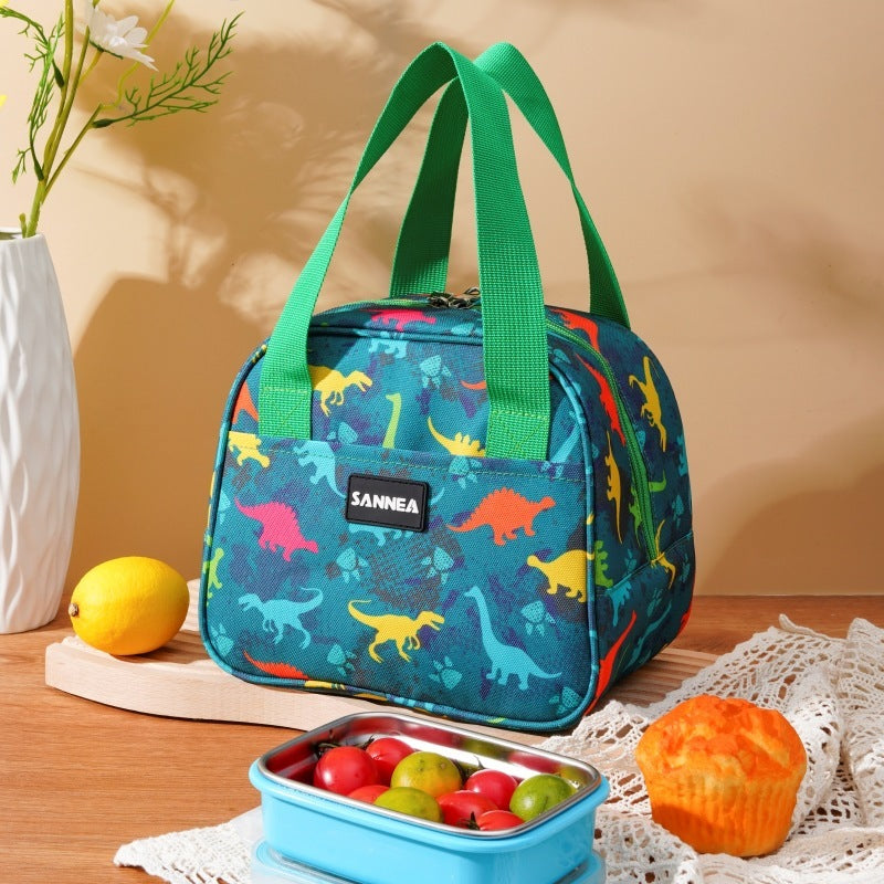 Bolsa térmica con dibujos animados para niños, bolsa para almuerzo para estudiantes, bolsa portátil para conservación del frío