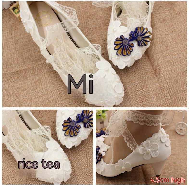 Low Heel Plus Size Women's Shoes Bridal Shoes