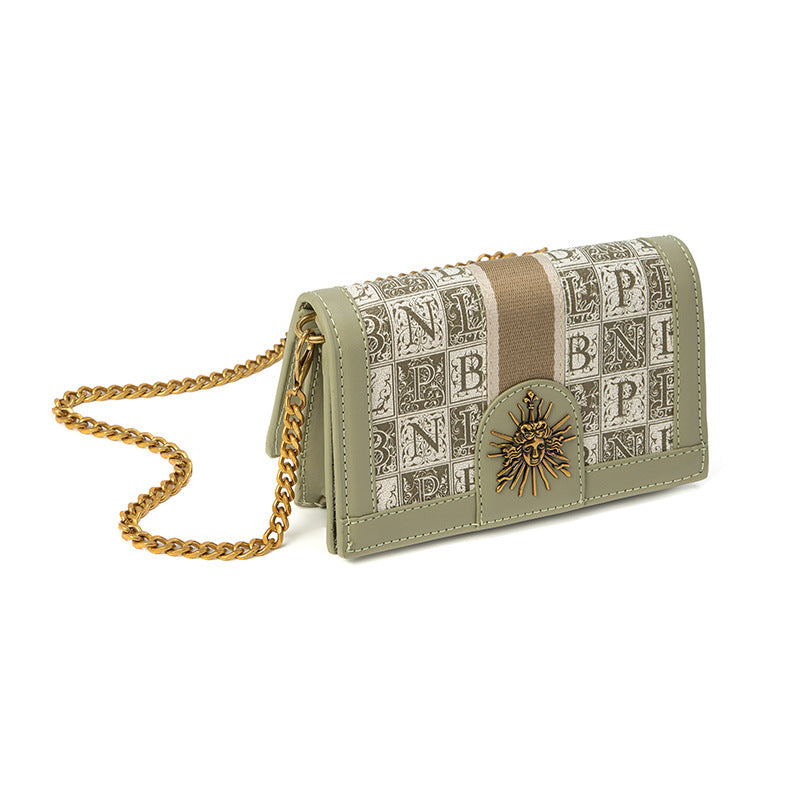 Chain Retro Embroidered Crossbody Shoulder Bag