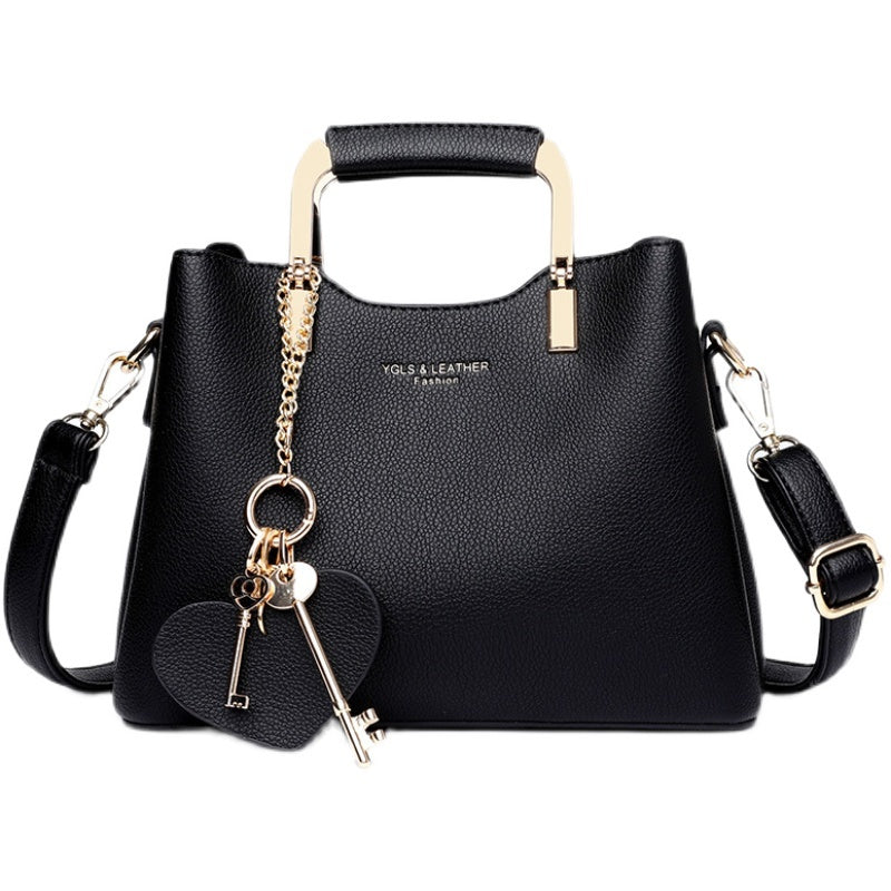 All-match Handbag Ladies Soft Leather Shoulder