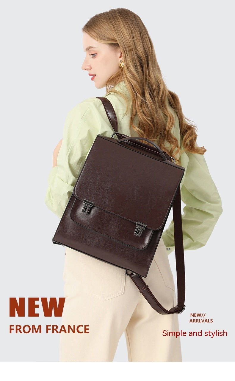 Retro College Style Stylish And Versatile Messenger Bag Casual All-matching Backpack