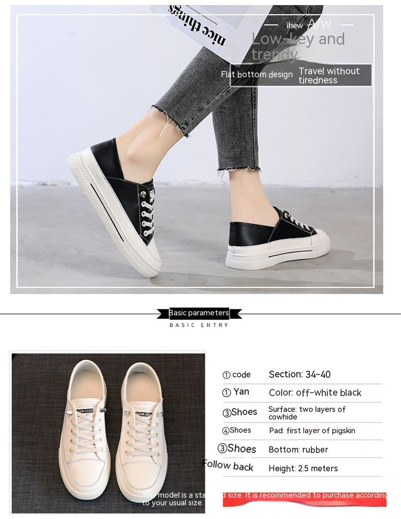 Two-way White Shoes Flat Lightweight