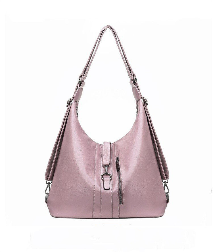 Fashion Casual Washable Soft Leather Shoulder Bag