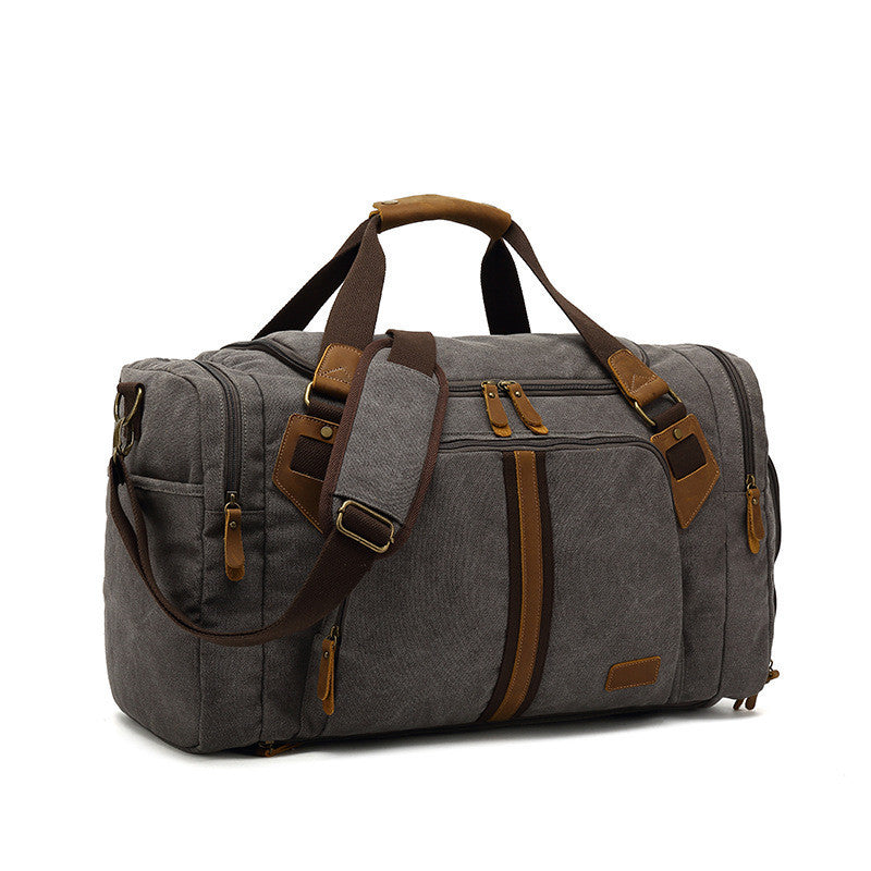 Men's Casual Canvas Wet And Dry Separation Travel Bag