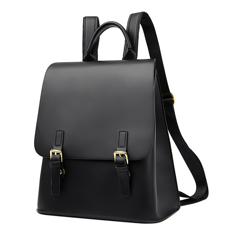 Women's British College Style All-match Leather Backpack