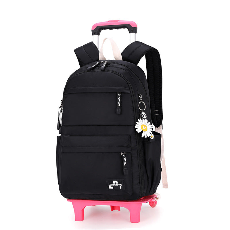 Women's Fashion Simple Trolley Schoolbag Backpack