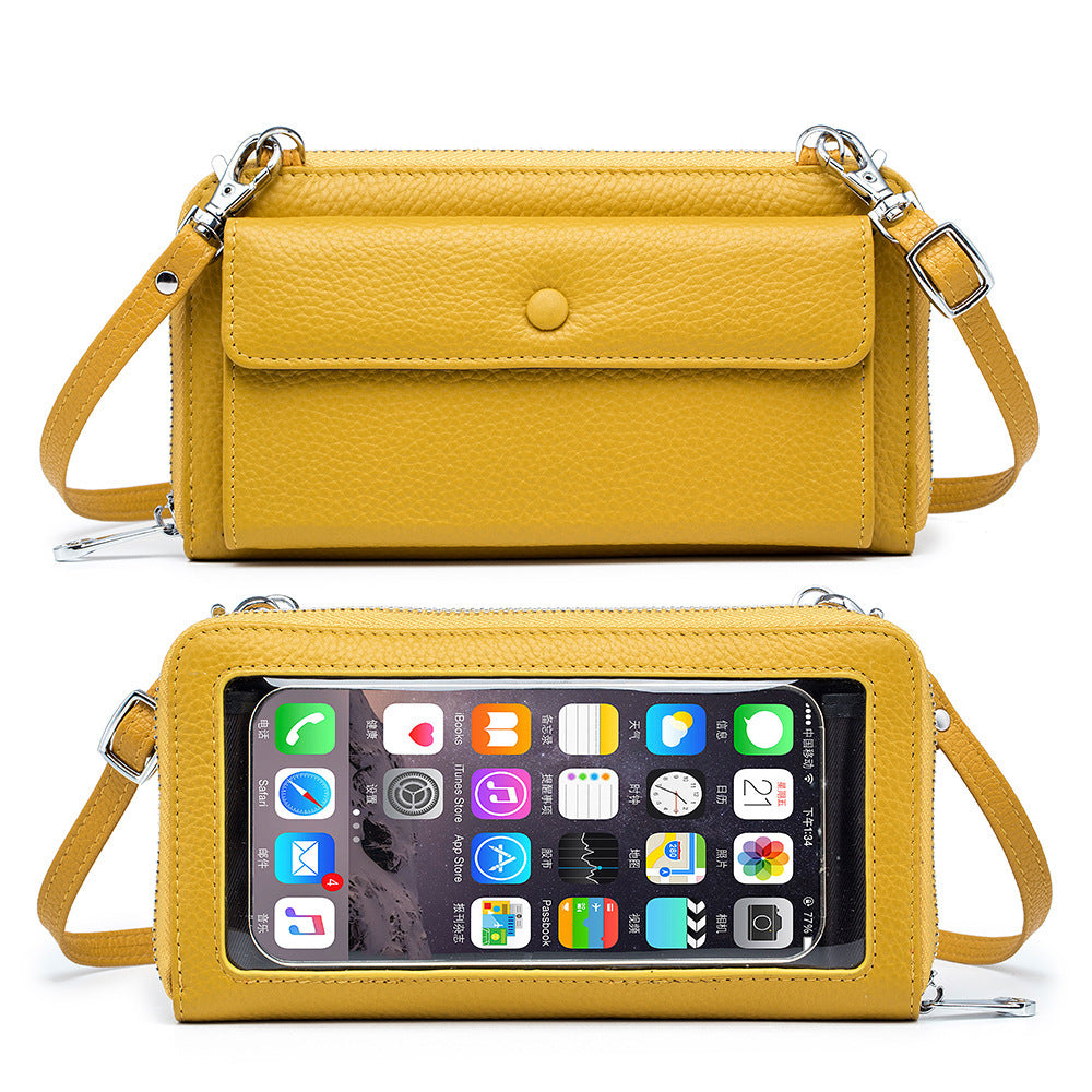 New Touch Screen Mobile Phone Bag Female Transparent Messenger