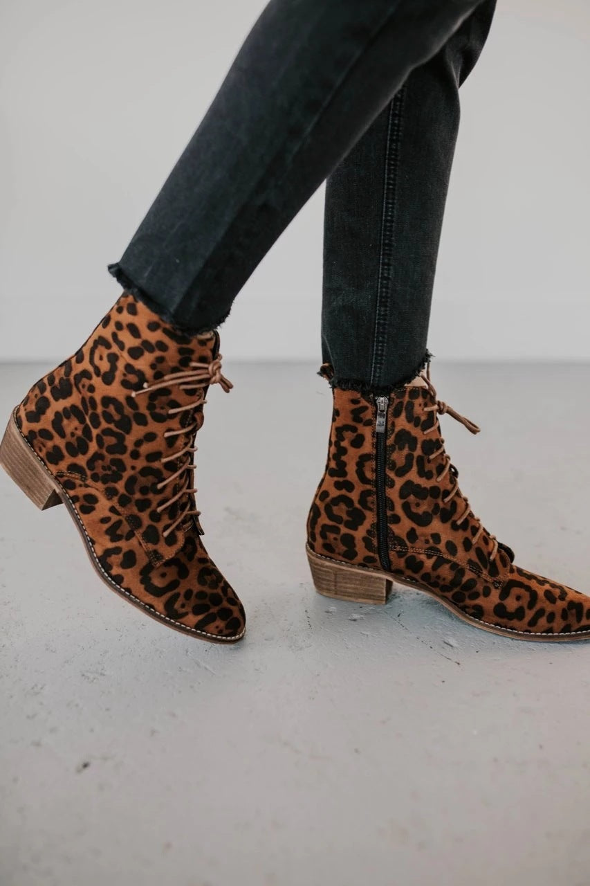 Botas de mujer de tacón cuadrado bajo y estilo informal para otoño e invierno