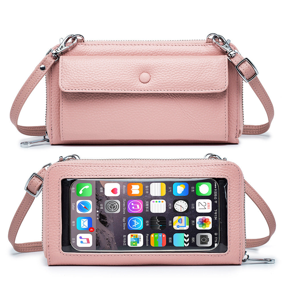 New Touch Screen Mobile Phone Bag Female Transparent Messenger